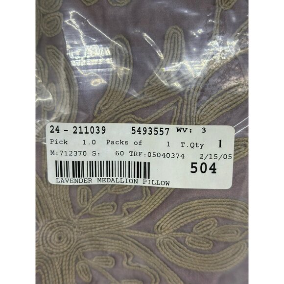 Bombay Lavender Medallion 16″ Decorative Throw Pillow – Floral Accent Cushion - Picture 2 of 9